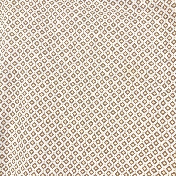Talbots Stretch Brown And White Diamond Printed Lightweight Cotton Work Pants 14 - Picture 2 of 6